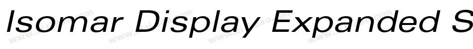 Isomar Display Expanded SSi Expanded Italic字体转换
